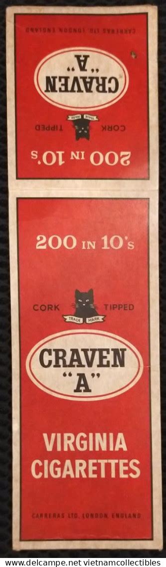 Cajas Para Tabaco Vacios Vintage Craven A Virginia Cigarette Pack