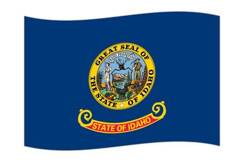 Waving flag of the Idaho state. Vector illustration. 41041673 Vector ...