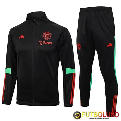 Replicas Chandal Equipos De Futbol Chaqueta Manchester United Negro