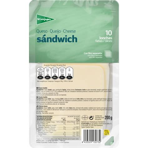 Comprar Queso S Ndwich En Lonchas Envase G El Corte Ingles