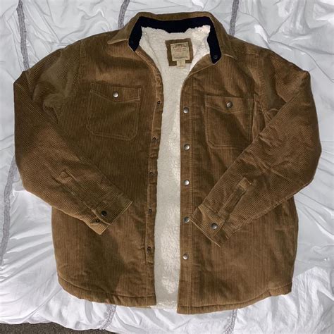 Corduroy Fleece Coat Telluride Clothing Company Depop