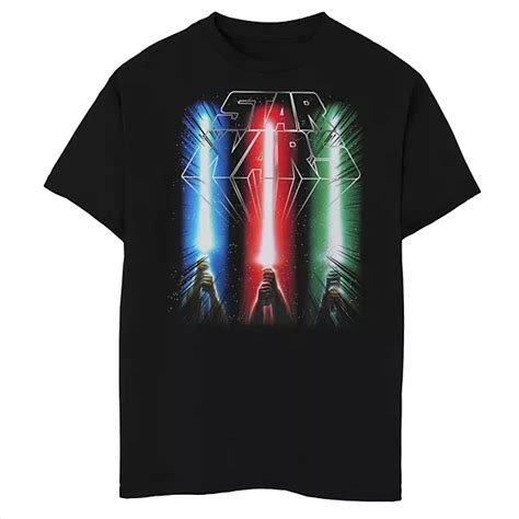 Boys Star Wars Light Sabers Up Husky Graphic Tee