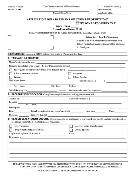 Printable Ma Tax Forms Printable Forms Free Online