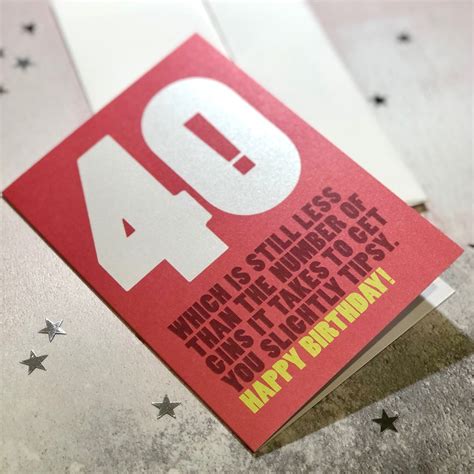 Funny Ridiculous 40th Birthday Card Wordplay Design