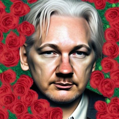 Portrait Of Julian Assange Sorrounded By Roses Ai Generated Artwork Nightcafe Creator