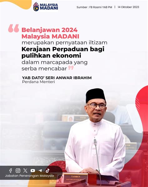 Belanjawan 2024 Malaysia Madani Merupakan Pernyataan Iltizam Kerajaan