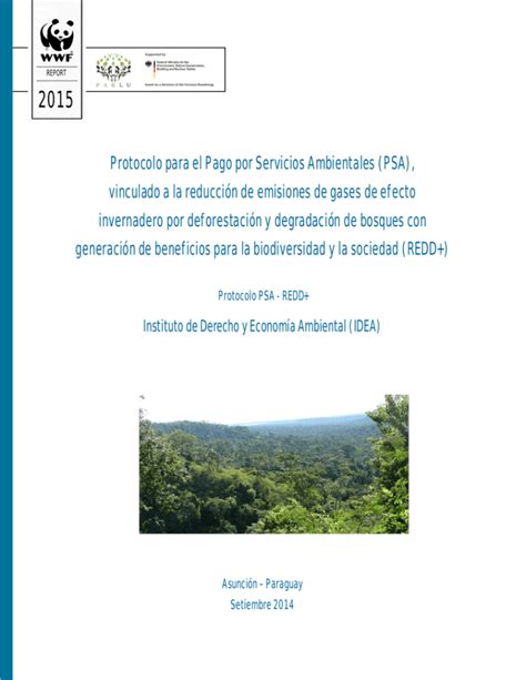 Protocolo Para El Pago Por Servicios Ambientales Psa