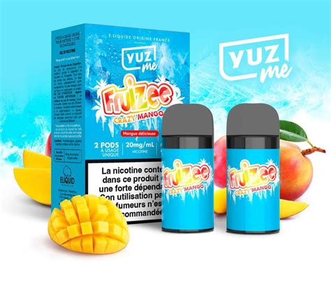 Puff Yuz Me Pods Crazy Mango X2 Pas Cher Vape Pen Jetable 123puff