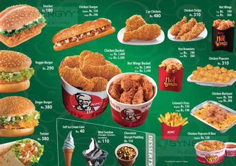 Prices For: Menu And Prices For Kfc