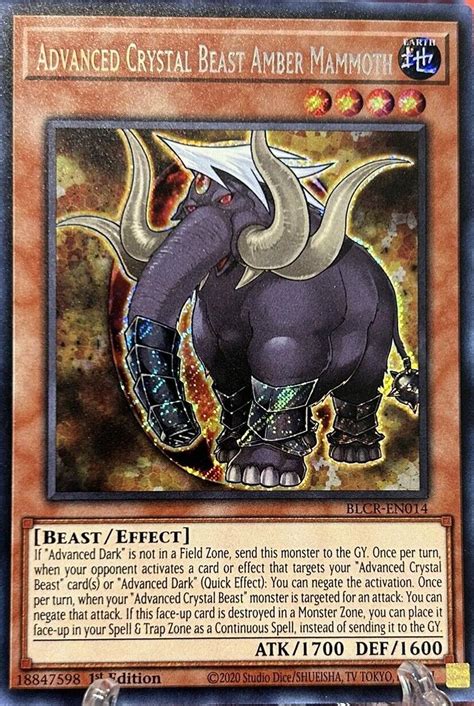 Advanced Crystal Beast Amber Mammoth Blcr En Prices Yugioh Battles