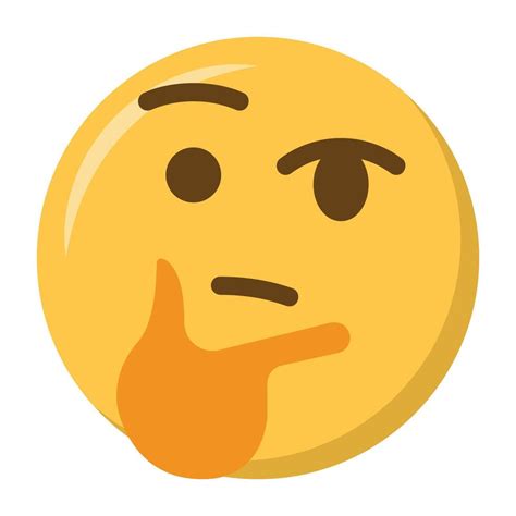 Thinking Face Emoji Icon Vector Art At Vecteezy