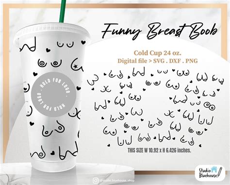 Funny Breast Boob Svg Boobies Boobs Breast Tits Self Love For Sbux Oz