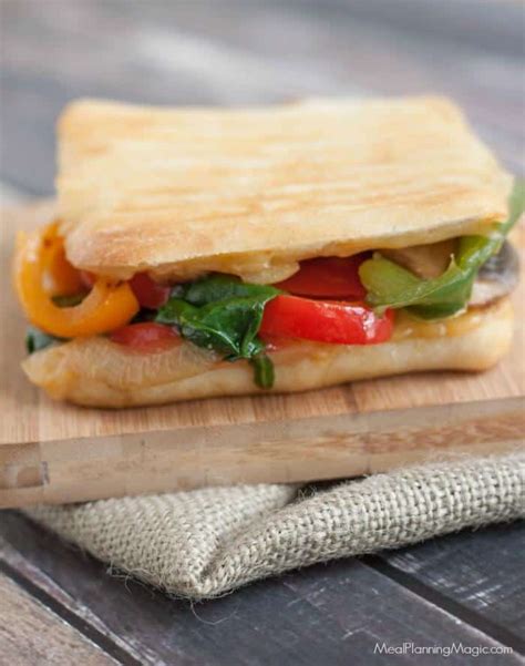 Simple Sauteed Vegetable Panini