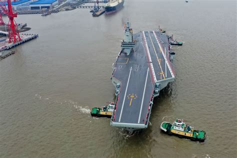 Chinas Latest Marvel Fujian Aircraft Carrier Sets Sail With