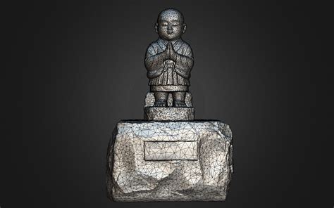 Jizo Ojizo Sama 2 화강암 조각상 3d 모델 90 Obj Free3d