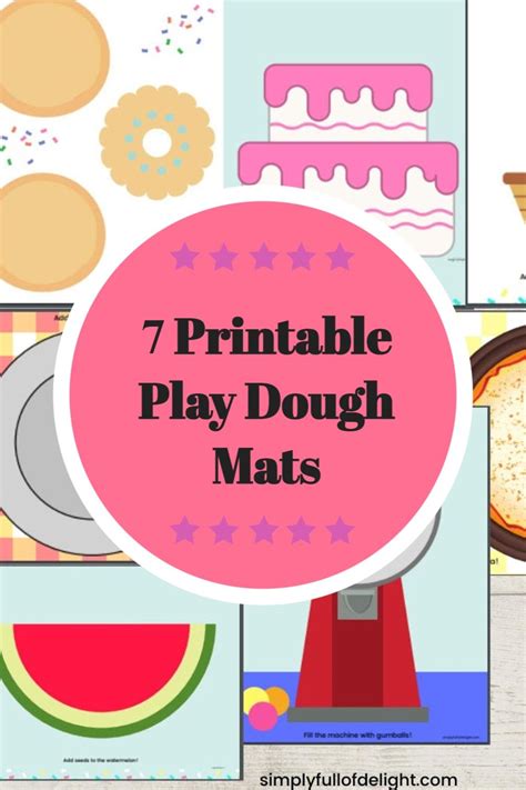 7 Printable Play Doh Mats Food Play Dough Mats Ice Cream Playdough