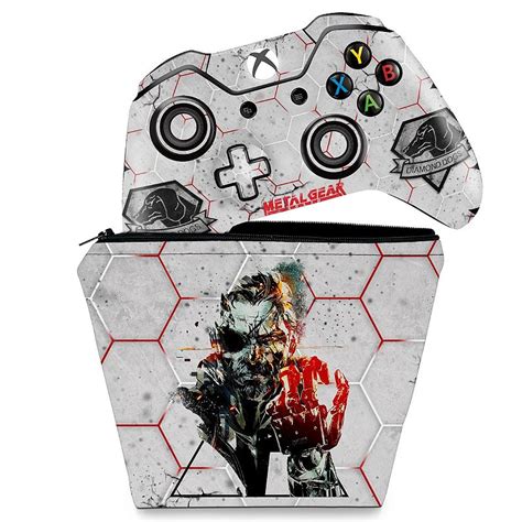 Kit Capa Case E Skin Xbox One Fat Controle Metal Gear Solid Pop