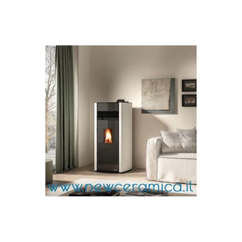 Stufa A Pellet Ecofire Aria Bianca Lux Kw Pro Palazzetti