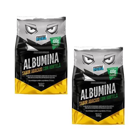 Kit X Albumina G Abacaxi Hortel Prote Na Pura Proteina