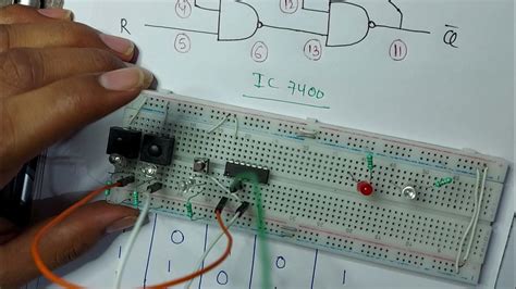 S R Flip Flop By Using Nand Gateic7400 Youtube