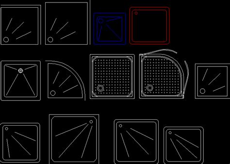 Bloques Duchas En Dwg 9358 Kb Librería Cad