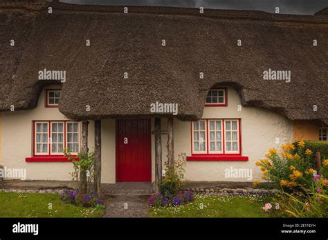 Adare Ireland Thatched Cottage In The Picturesque Village Of Adare