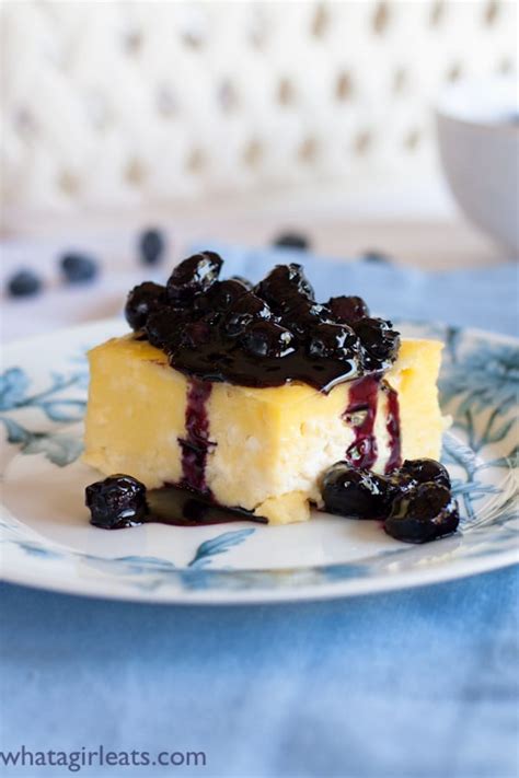 Blintz Souffle With Blueberry Sauce - What A Girl Eats