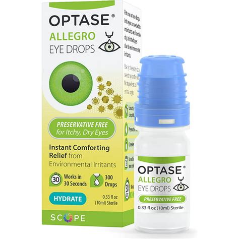 OPTASE Allegro Eye Drops for Dry Eyes - Eye Drops for Allergy Related ...