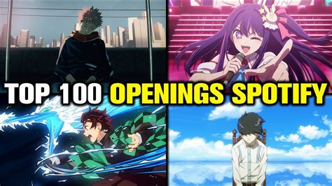 LOS 100 OPENINGS DE ANIME MAS ESCUCHADOS DE SPOTIFY 2024 YouTube