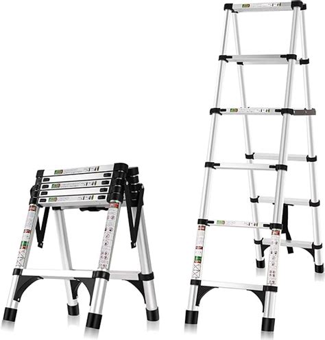 Rikade Telescoping Ladder Heavy Duty A Frame Aluminum Telescopic