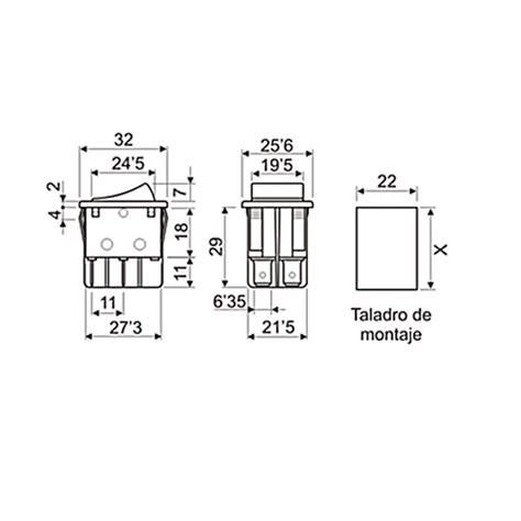 PULSADOR BALANCIN BIPOLAR ON OFF ON CON RETORNO 16A 250V Conectrol S