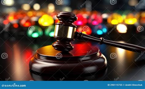 Judges Gavel And Colorful Lights On Background Royalty-Free Stock Photo ...