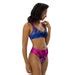 Bisexual Tie Dye Eco High Waisted Bikini Bi Pride Flag Etsy