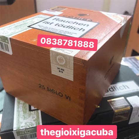 XÌ GÀ COHIBA SIGLO VI TUBOS HỘP GỖ SƠN MÀI HỘP 15 ĐIẾU xì gà