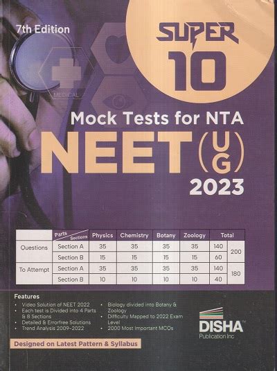 MOCK TESTS FOR NTA NEET UG 2023 SUPER 10 DISHA PUBLICATIONS