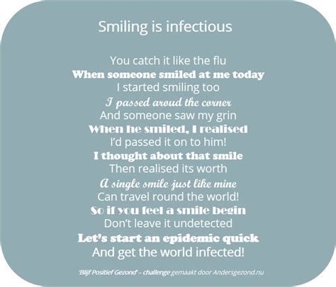 Smiling Is Infectious Anders Gezond