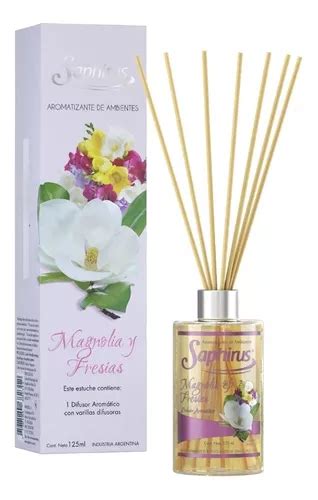 Difusor Saphirus Con Varillas Aromatizador De Ambiente Aroma Magnolia Y