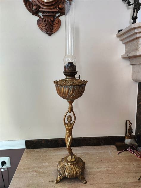 Lampa Naftowa Francja Xix W Br Z Cudo Oficjalne