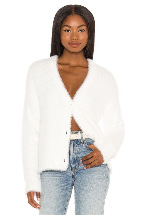 Bella Dahl Fuzzy Cardigan In Winter White Revolve