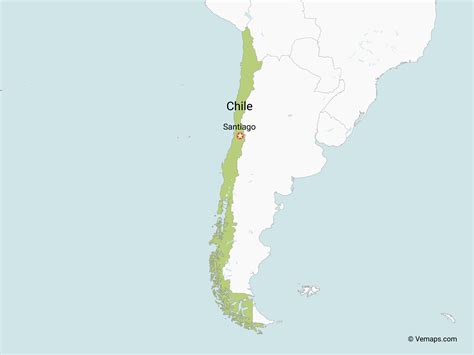 Map of Chile with Neighbouring Countries | Free Vector Maps