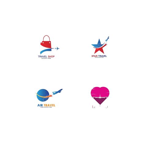 Vector Design Of Airplaneinspired Collection Of Travel Logos Vector, Summer, Transport, Vacation ...