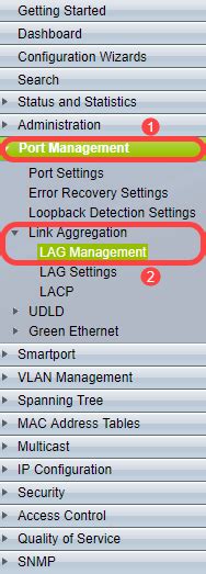 Link Aggregation Group Lag Management And Settings On Sx Series