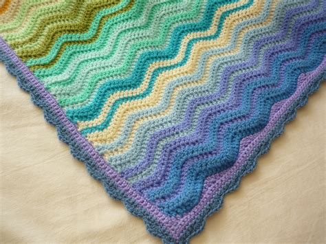 Knitknatknotuk Rainbow Ripple Throw Done