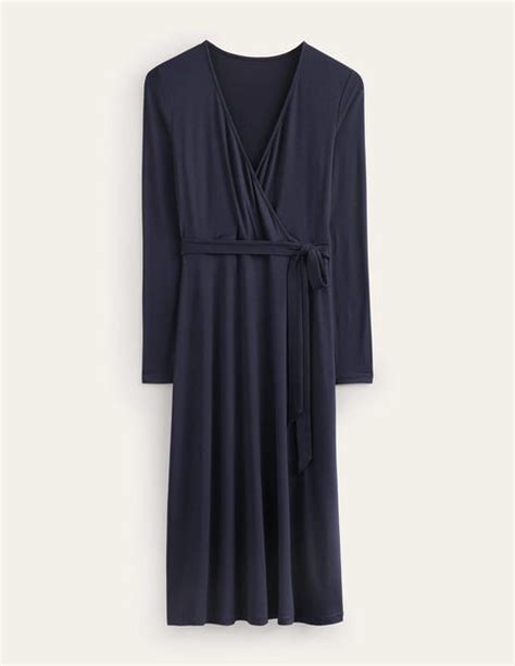 Nina Jersey Midi Dress Navy Boden Eu