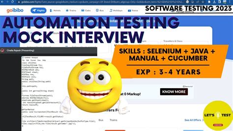 Automation Testing Mock Interview Selenium Java Manual Cucumber