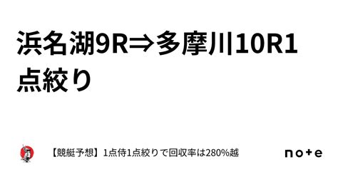 ⚔️浜名湖9r⇒多摩川10r⚔️1点絞り⚔️｜【競艇予想】⚔️1点侍⚔️1点絞りで回収率は280越