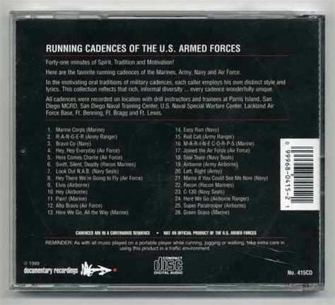 Run To Cadence With The Us Armed Forces 1998