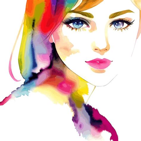 Premium Vector Beautiful Woman Watercolor Generative Ai