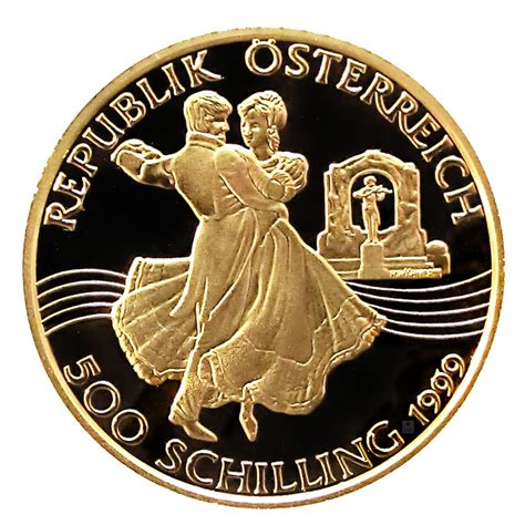 Sterreich Goldm Nze Schilling Johann Strauss Pp Gr