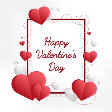 Free Vector Valentines Day Card Illustration